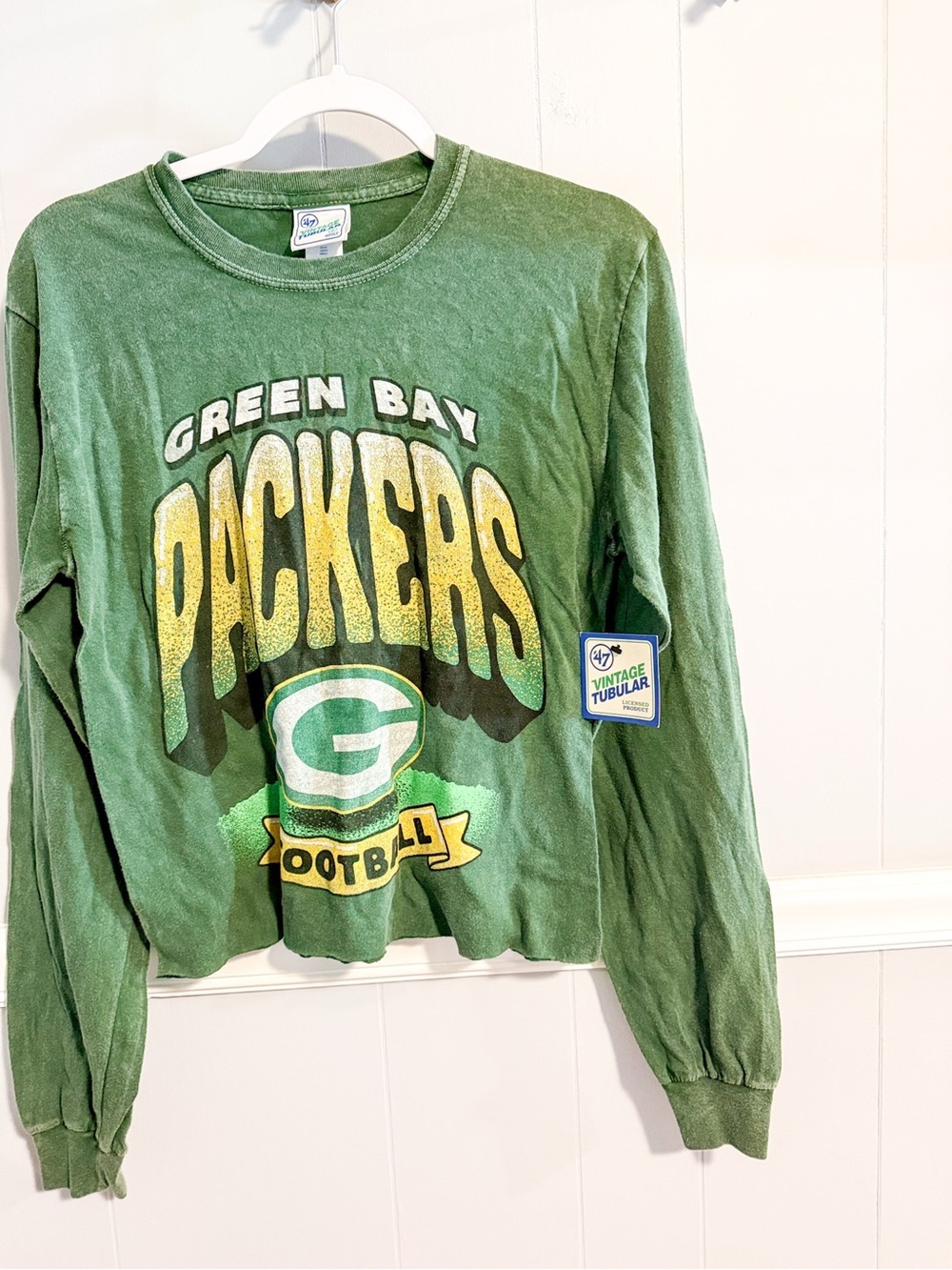 NWT 47 Brand Green Bay Packers Vintage Long Sleeve T-shirt - Picture 7 of 9